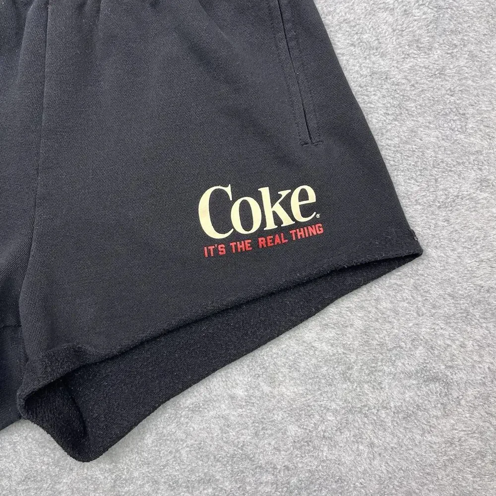 Pacsun Coke Women's Small Sweat Shorts Black Cuffed Pockets